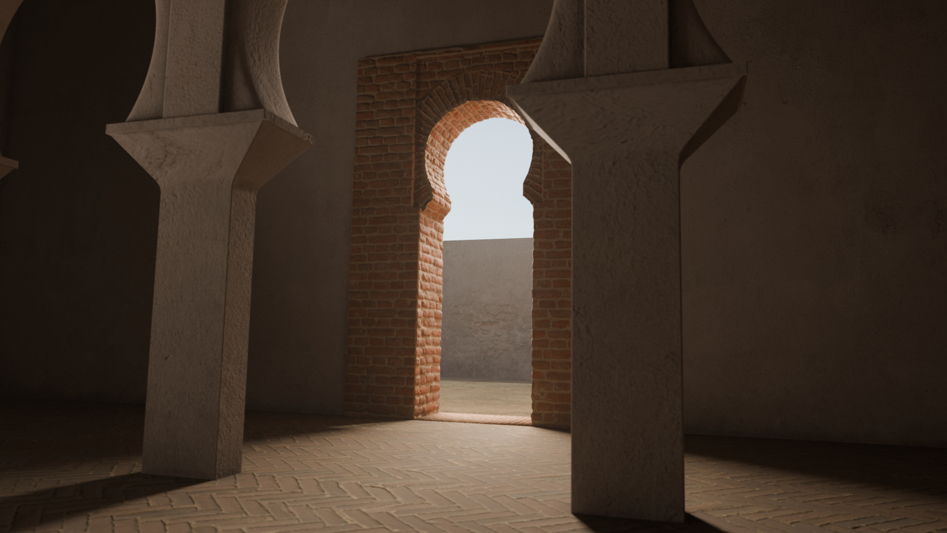 Gate of Cuatrovitas Mosque 3D recreation