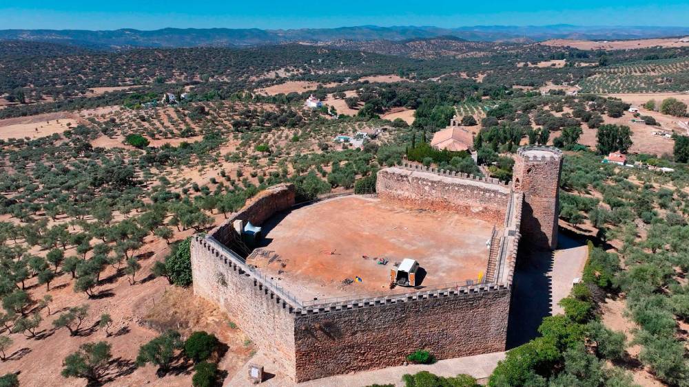 Vista aérea del Castillo de Alanís