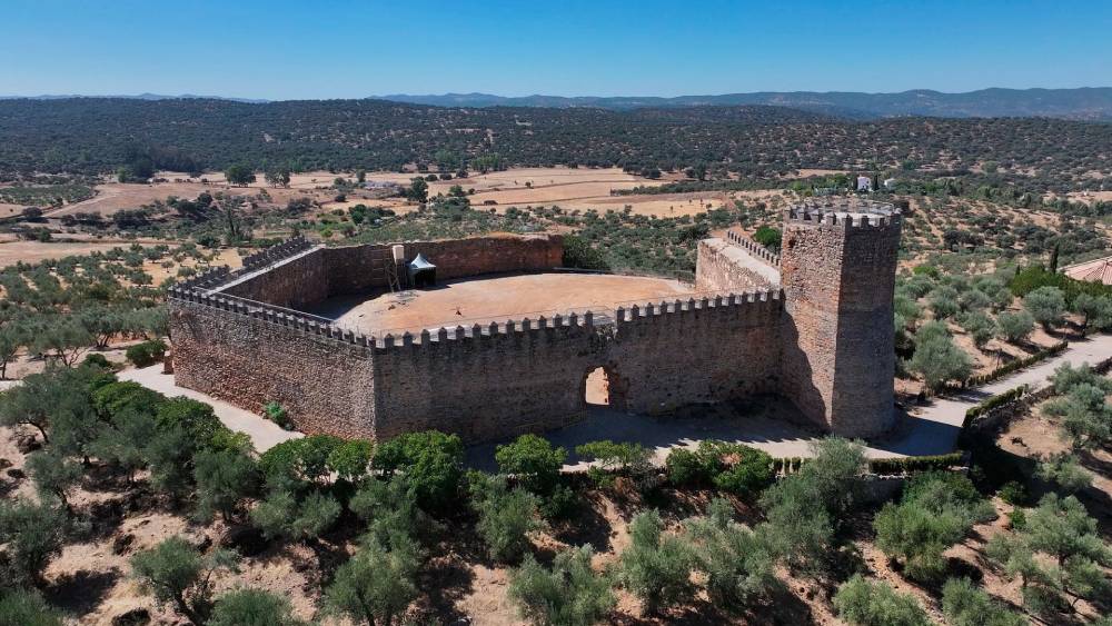 Vista aérea del Castillo de Alanís