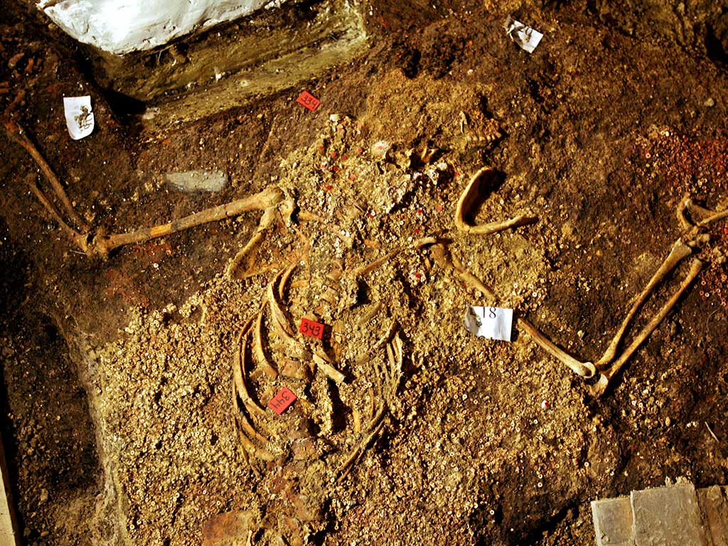 Restos óseos de una probable sacerdotisa