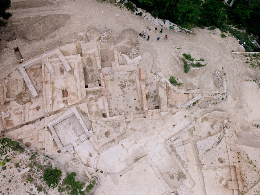 Bird's-eye view of the Carambolo site